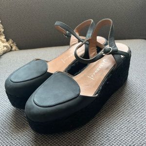 Jeffrey Cambell Tahiti Espadrille Mary Jane Wedge Shoes